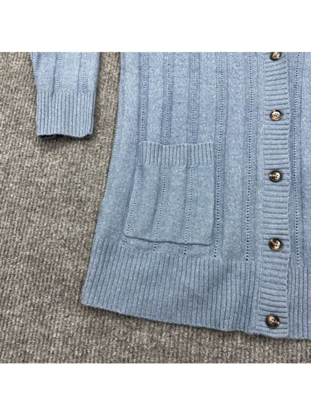 Torrid VNeck Boyfriend Cardigan Knit Sweater Ribbed Button Up 44495448 Womens 1X - Picture 3 of 8
